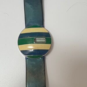 Marc by Marc Jacobs Blue and Yellow Striped Smartwatch